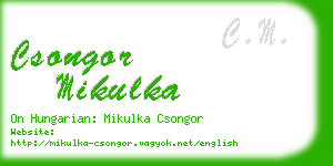 csongor mikulka business card